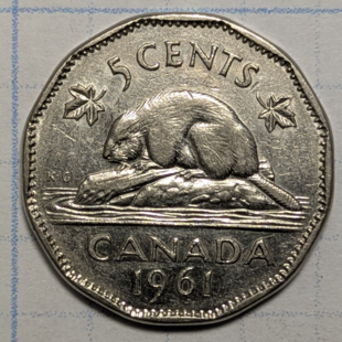 1961 nickel - 