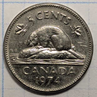 1974 nickel - 