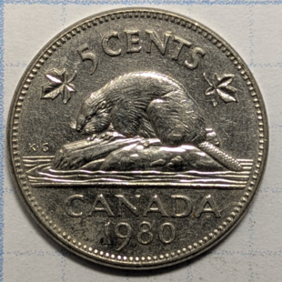 1980 nickel - 