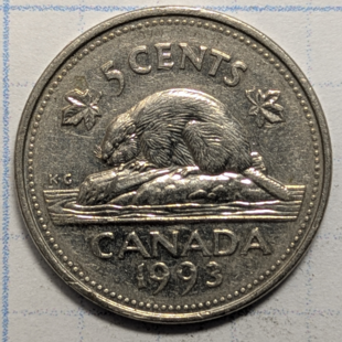 1993 nickel - 