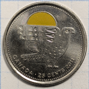 2011 quarter - Peregine Falcon Coloured
