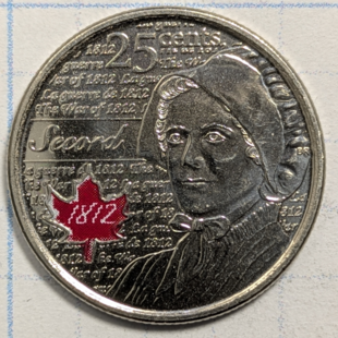 2013 quarter - 1812 Laura Secord Coloured
