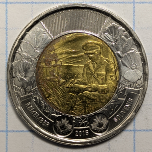 2015 toonie - In Flanders Fields 100Th Anniversary