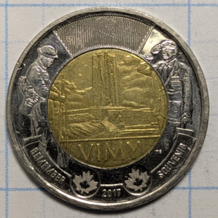 2017 toonie - Battle Of Vimy Ridge 100Th Anniversary